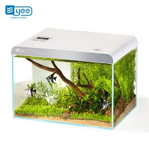 Thông minh Fish Tank với bộ lọc LED ánh sáng Aquarium Lọc Fish Tank siêu trắng Glass Fish Tank bán buôn hiển thị kỹ thuật số Aquarium