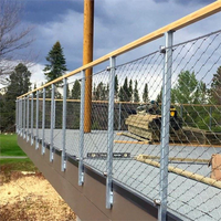 Prix usine Ss 316 acier inoxydable câble métallique virole maille filet pour balcon escalier balustrade Protection