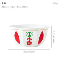 Ensemble de bols en céramique personnalisés de 6 pouces, style bohème, avec des tulipes en relief, écologiques, durables, pour salade, dessert, chocolat, cadeaux d'affaires
