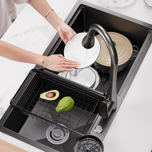 Évier de cuisine double sous plan en acier inoxydable 304 épaissi, anti-rouille, facile à nettoyer, pour usage domestique - Offre Spéciale - Product Image 3