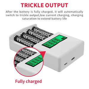 PUJIMAX 1.2v aa pil şarj cihazı seti nimh pil şarj cihazı aa aaa akıllı pil şarj cihazı pil şarj cihazı 4 adet aa 1300mah - Product Image 4