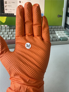 Guante de Nitrilo Puro de Uso Rudo para Industria de 10 Mil con Agarre de Textura de Diamante para Mecánica Automotriz, Servicio de Alimentos y Limpieza con Logo Personalizado - Product Image 6