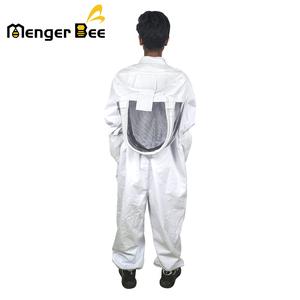 Traje de Protección Profesional para Apicultor, de Algodón Blanco, con Capucha, para Todo el Cuerpo, con Puños y Cintura Elásticos - Product Image 4