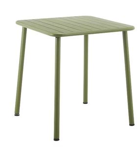 Table à manger carrée moderne en métal thermolaqué résistant aux intempéries pour jardin, cour, villa, <span class=keywords><strong>restaurant</strong></span> - Product Image 5