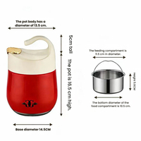 Nuevo Diseño de Termo de Acero Inoxidable para Alimentos Calientes y Fríos, Mantiene la Temperatura Durante Horas, Termo para Alimentos de 1.3L, Lonchera Aislada