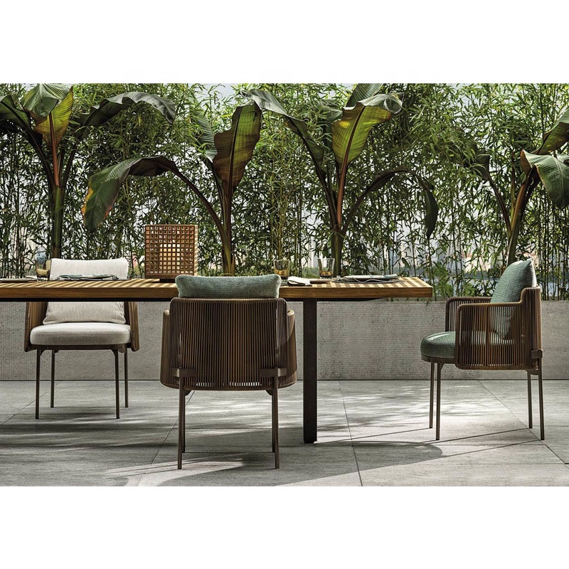 New design patio garden sets rope casual outdoor furniture dining set