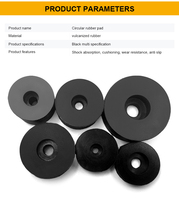 Plaquettes anti-vibrations en caoutchouc personnalisées OEM/ODM, directement de l'usine, multi-usages, amortissement des chocs pour machines, pompes CVC, en vrac