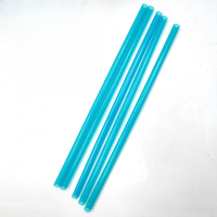 Pailles personnalisées imprimées de 10 mm, pailles réutilisables en plastique à paillettes, accessoires pour bouteilles d'eau, pailles droites transparentes colorées pour boissons