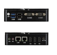 Mini Ordenador EGLOBAL Sin Ventilador, Intel N100, DDR4, MSATA SSD, Win10, 4 USB, Nuc, 3 HD, 2 COM, WiFi, 2 RJ45 Gigabit LAN, Audio, Linux