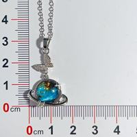 Nouvelle planète collier étoile cosmique pendentif titane acier clam os chaîne unisexe Style classique acier inoxydable Zircon pierre cadeau