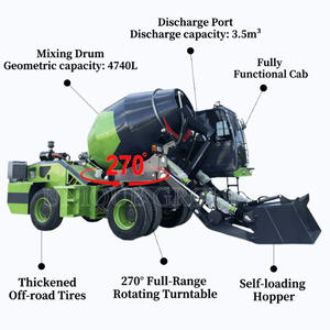 Bétonnière autochargeuse diesel 3,5 m³ Mini camion malaxeur pour travaux de rénovation urbaine - Product Image 5