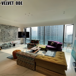 <span class=keywords><strong>Divano</strong></span> Sezionale Modulare Roche Bobois Mahjong in Tessuto Trapuntato Elegante - <span class=keywords><strong>Letto</strong></span> Convertibile con Imbottitura in Spugna per Soggiorno - Product Image 5