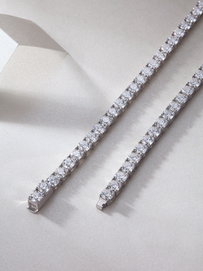 2mm 3mm 4mm 5mm 6.5mm 모이사나이트 925 실버 고급 보석 테니스 체인 (남녀공용) 모이사나이트 테니스 목걸이 - Product Image 4