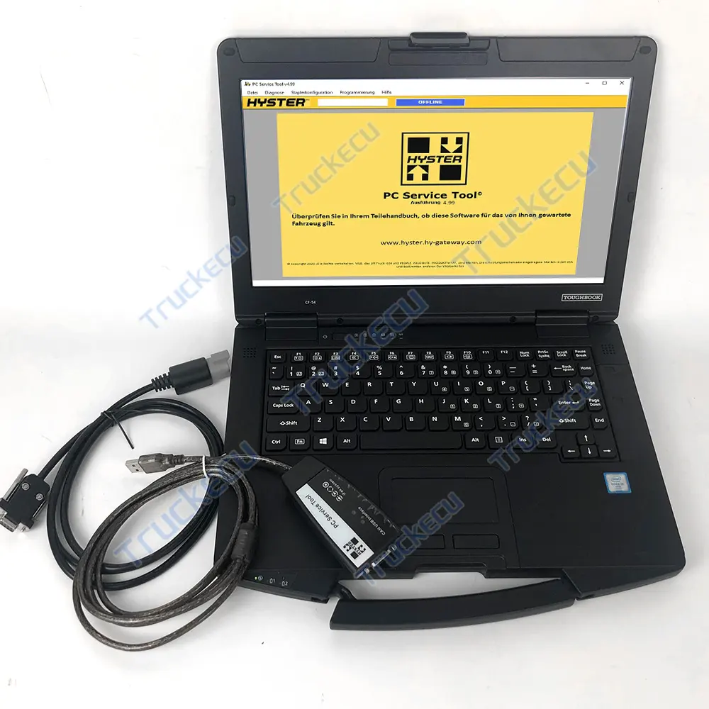 CF54 portátil + carretilla elevadora escáner de diagnóstico Hyster partes manual de servicio Ifak CAN interfaz USB HERRAMIENTA DE SERVICIO DE PC para Yale Hyster