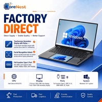 Ordinateur portable professionnel CoreNest 15,6 pouces avec double écran 7 pouces, processeur Intel N150, 8 Go, 16 Go, 32 Go de RAM, SSD 1 To