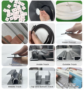 Persianas Enrollables Opacas 100% con Diseño de Panal de Abeja <span class=keywords><strong>para</strong></span> Día y Noche, Malla Plisada Retráctil Contra Insectos con Accesorios - Product Image 3