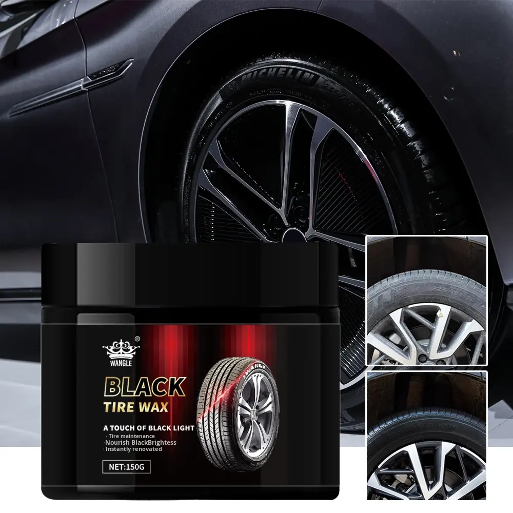 150g High-Shine Tire Polish Wax – Long-Lasting Black Tire Dressing with UV Protection - View 2
