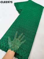 Nouveau Tissu Guipure Nigeria Dentelle Cordon de Haute Qualité, Tissu de Dentelle Africain Soluble à l'Eau pour Mariage Femme