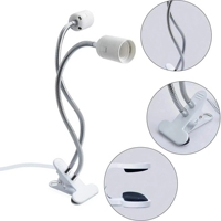 360 degrés Flexible E27 support de lampe de bureau Base de lumière simple/Double extrémité prise col de cygne câble à clipser avec interrupteur de marche prise EU US