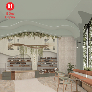 Étagères de boulangerie modernes et personnalisées, mobilier de boulangerie, vitrine à pâtisserie et à pain avec éclairage LED - Product Image 3