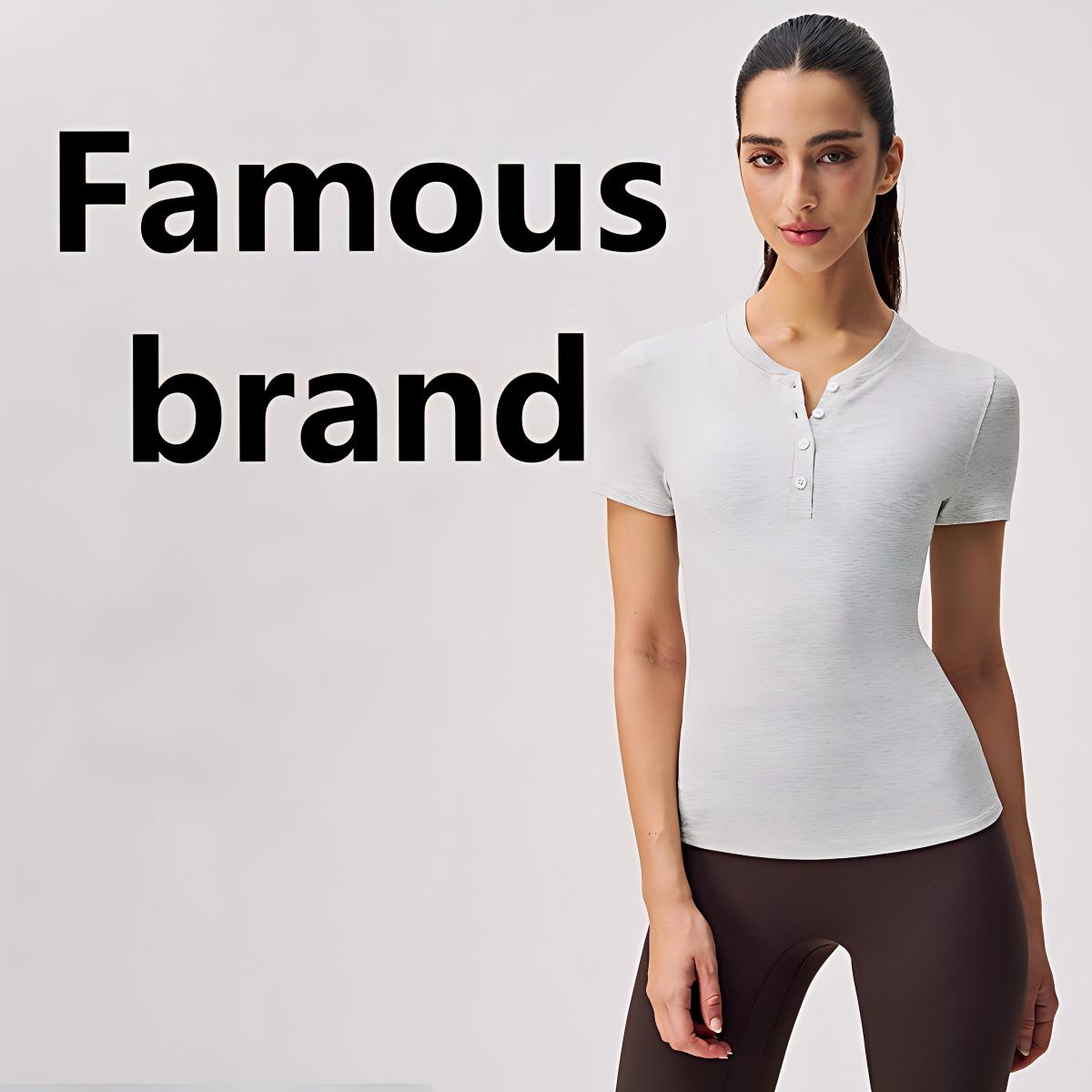Women's Breathable Quick-Dry Lightweight Tummy-Control Yoga Top with Elastic Comfortable Skin-Friendly Round Neck Short Sleeves