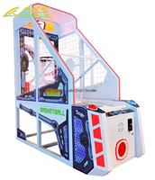 Machine de jeu de basket-ball d'arcade pour enfants ACS, à monnayeur, tir au rebond, utilisation intérieure, en métal, personnalisable, en bois, version anglaise