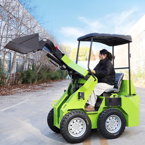 Mini-chargeuse sur pneus 4x4 haute efficacité de Chine, direction par glissement frontal, moteur essence PLC, pompe, moteur, capacité de godet 0,2 m³, 37 kW, garantie 1 an - Product Image 1