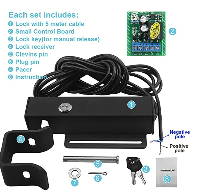 outdoor gate lock electrical