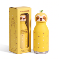 Bouteille d'eau pour enfants Everich 450 ml, retour à l'école, couleur personnalisée, sans BPA, en acier inoxydable, avec paille