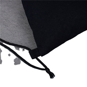 Eco Friendly Custom Logo Cloth <b>Large</b> Muslin Canvas Black Cotton <b>Drawstring</b> Pouch Garment Cap Packaging Dust <b>Bag</b> - Product Image 2