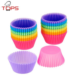 Многоразовые антипригарные силиконовые формочки для выпечки/подкладки для кексов для маффинов круглая форма для выпечки желатина, закусок, замороженных лакомств - Product Image 2