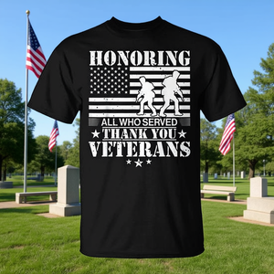 T-shirt pour vétérans américains, hommage à tous ceux qui ont servi - Merci pour la promotion de la Journée des Vétérans - Product Image 3
