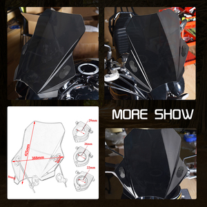 XXUN parabrezza moto parabrezza con staffa universale tutti gli anni <span class=keywords><strong>per</strong></span> Yamaha Kawasaki BMW Suzuki <span class=keywords><strong>Ducati</strong></span> <span class=keywords><strong>accessori</strong></span> - Product Image 6