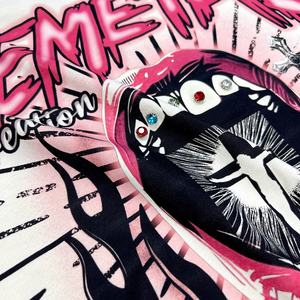 Camisetas de Moda Urbana para Hombre, Tallas Grandes, con Estampado de Diamantes de Imitación, Camisetas Cortas de Algodón de 240 g/m², Camiseta Holgada de Corte Cuadrado, Fabricante - Product Image 5