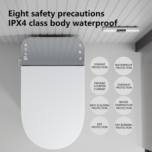 Inodoro Inteligente de Cerámica de Alta Gama <span class=keywords><strong>YYU</strong></span>, Forma Alargada, Estilo Americano, Sifón en S/P, Control Remoto Incluido, Asiento con Calefacción, Doble Descarga, Control por Voz - Product Image 3