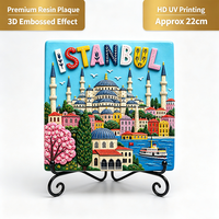 Maßgefertigte 3D-Harz-Plakette Desktop-Ornament Istanbul Stadt Türkei Reise-Souvenir Tischdekoration ODM OEM
