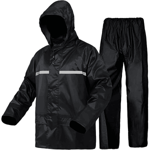 <span class=keywords><strong>Veste</strong></span> de pluie de sécurité pour homme, imperméable, légère, réfléchissante, haute visibilité, combinaison de pluie - Product Image 2