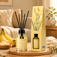 Collection de diffuseurs à bâtonnets 100 ml sous marque privée, huile parfumée florale fruitée avec flacon en verre pour marques de décoration intérieure