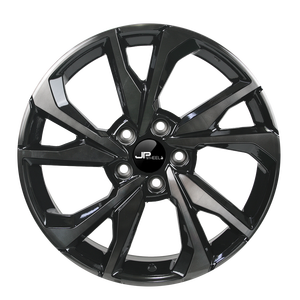 Cerchi in Lega di Alluminio 18x8.0 per <span class=keywords><strong>Honda</strong></span> Civic, 5X114.3 PCD ET 50 CB 64.1, Nero con Faccia Lavorata, Ruote per Auto Passeggeri -09012 - Product Image 2