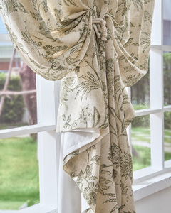 Rideaux en lin floraux personnalisés JINCHAN Zéro Émission, draperies de style campagne française avec doublure blanche pour projets hôteliers - Product Image 5