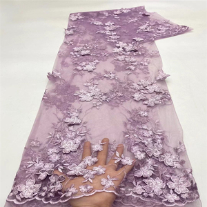 DELACE – robe de mariée multicolore en dentelle à fleurs 3d, tissu floral coloré, dernière collection - Product Image 5