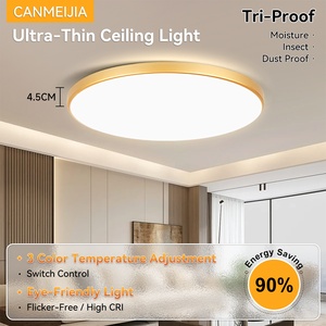 CANMEIJIA <span class=keywords><strong>Plafonnier</strong></span> LED Ultra Mince <span class=keywords><strong>Rond</strong></span> Étanche et Anti-Moustiques pour Salon et Chambre/<span class=keywords><strong>Plafonnier</strong></span> LED Moderne/Plafonniers - Product Image 2