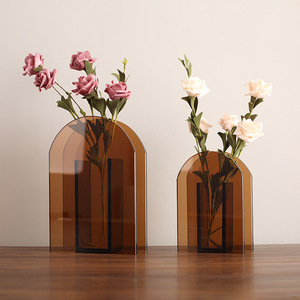 Geometric Stained Glass <b>Vase</b> Modern Design For Home Decor Living Room Bedroom Study - Product Image 1