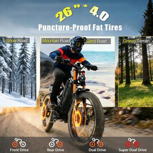 Advanced Ergonomic <b>Step</b>-Through Fat Tire Electric Bike High Torque Utility Ebike For Shopping Delivery Stable Power Bicycle - Product Image 3