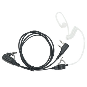Casque talkie-walkie de type K avec embouts auriculaires transparents à conduit d'air, longueur 120 cm, pour utilisation tactique de sécurité - Product Image 2