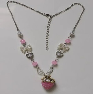 Collar de Fresa de <span class=keywords><strong>Anime</strong></span> <span class=keywords><strong>Nana</strong></span>, Regalo Y2K para Ella o Novia, Rosa y Blanco, Moda Harajuku Linda - Product Image 2