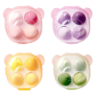 Éponge de maquillage douce pour estomper les imperfections, éponge de beauté sans latex, houppette cosmétique pour fond de teint, poudre, crème, lot de 4 pièces