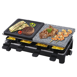 6 poêles à fromage 6 personnes Double niveau intérieur BBQ Grill électrique <span class=keywords><strong>rond</strong></span> <span class=keywords><strong>Raclette</strong></span> Grill - Product Image 4