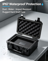 Boîte de rangement d'outils en plastique robuste à double boucle, portable, pour électricien domestique, organisateur d'outils d'entretien 2121