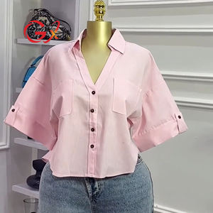 GX3077 Moda Estate 2025 Abbigliamento Femminile Boutique, Top con Mezza Manica, Collo a V Stampato, Camicetta Sexy da <span class=keywords><strong>Donna</strong></span>, <span class=keywords><strong>Camicia</strong></span> Casual - Product Image 5